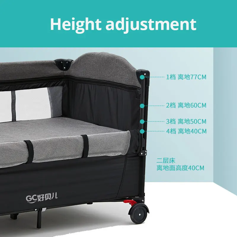 MOEYE Portable Baby Crib 4