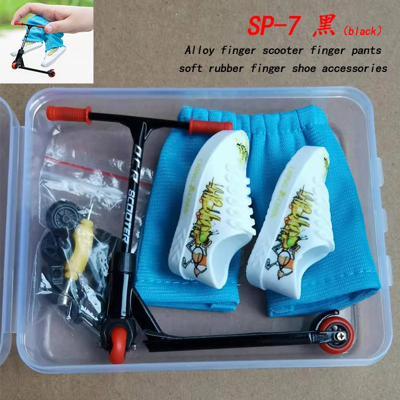 Finger Skateboard Toys Alloy Finger Scooter Mini Skateboard Pants Shoes Tools Gift