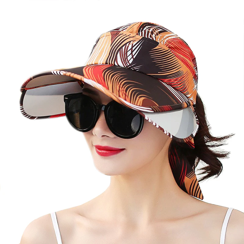 Summer Fashion Lady Bow Ribbon Adjustable Empty Top Hats For Women Outdoor Riding Sports Caps Sunshade Sun Protection Beach Hat