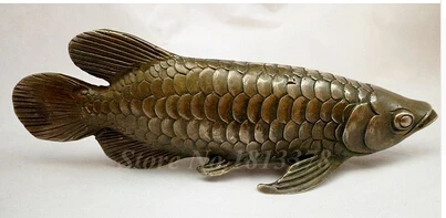 Copper Crafts Brass decoration Fine Brass Chinese Folk Culture HandMade Bronze statue Fish Sculpture