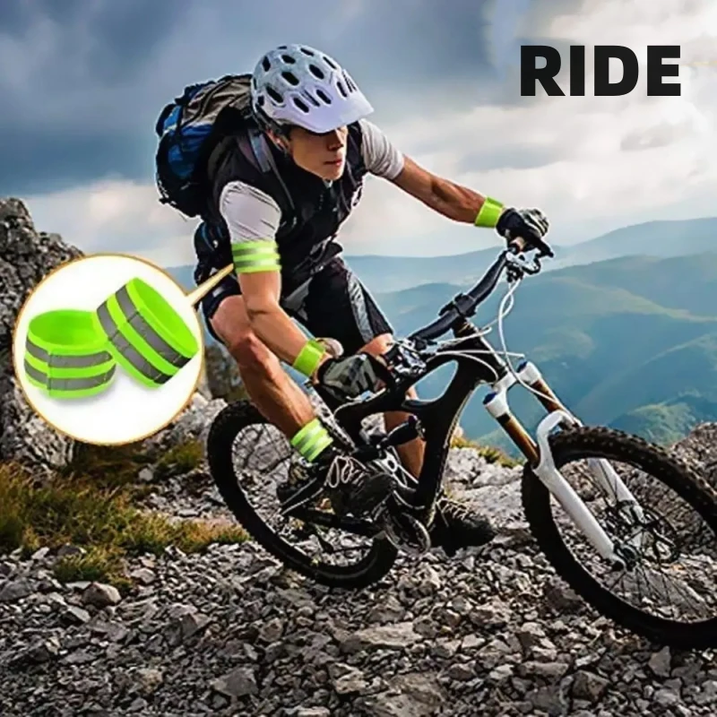 반사 스포츠 손목 밴드 탄성 손목 밴드, 야외 스포츠 안전 반사 손목 밴드, 야간 달리기 사이클링 손목 밴드, 신제품