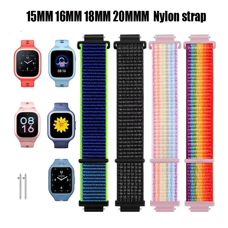 

17cm-20cm Hook Loop Nylon Watch Strap16mm Sport Watch Bands Short Small fit for Adult for Kids for Children for Smart Watches