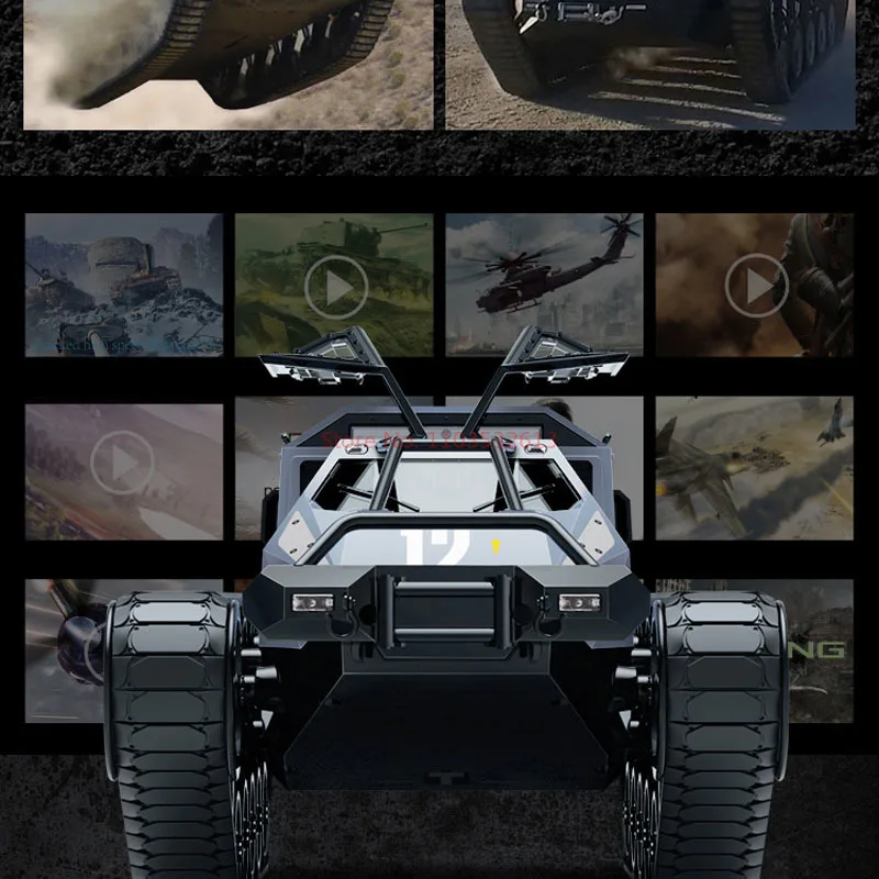 Ev2 Simulation G2061 Off-road High-speed Track Drift 2.4g Tank Armored Vehicle 1:12 Climbing Boy Remote-controlled Tank Toy 6