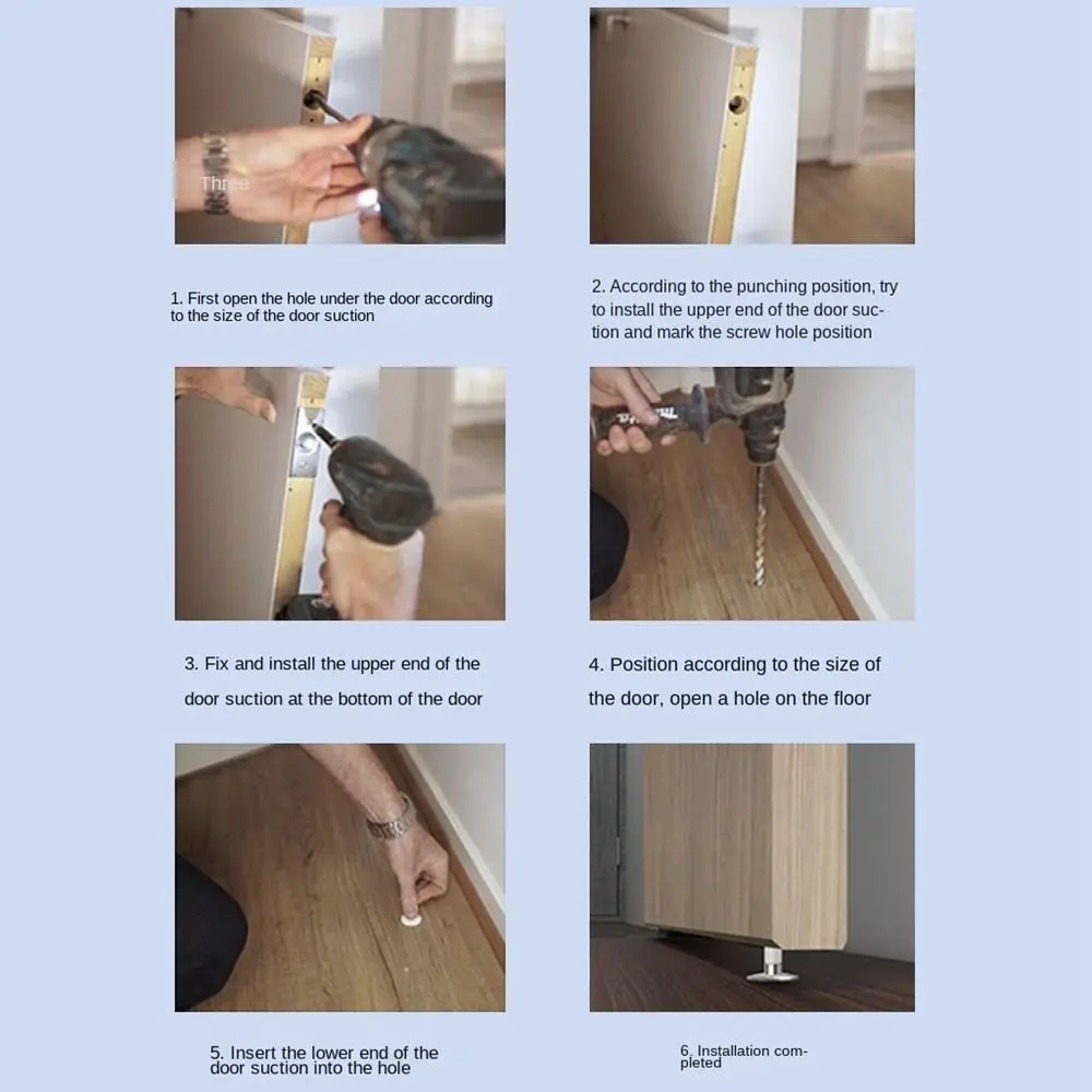 Stainless Steel Door Stops With Screws Mute er Door Stopper Magnetic Resistance Invisible Holder Hardware