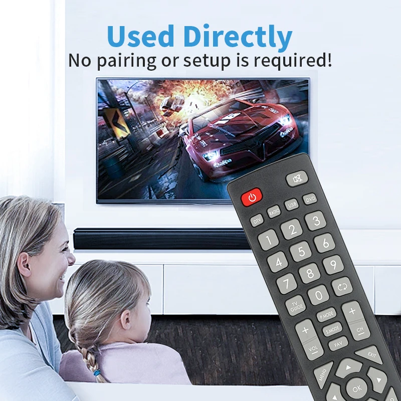 Telecomando Universale AULCMEET Sostituto Per TV Sharp 3D HDTV: Modelli LC-24CHF4012ES, LC-48CFE4041E E Più (Batterie Non Incluse)