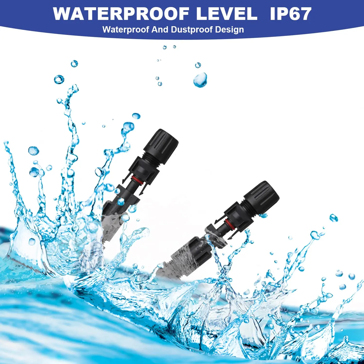 DC Solar Connector 1000V30A Panel Stecker IP67 waterproof Connectors Kit 200/100/40/20/10/5 Pcs for PV/MC Cable 2.5/4/6mm2