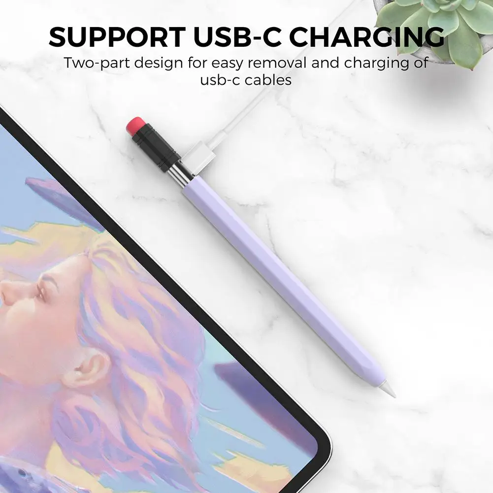 연필 3 USB C 2023 펜, 미끄럼 방지, 스크래치 방지, 보호 커버 액세서리, 3 세대, U2p2