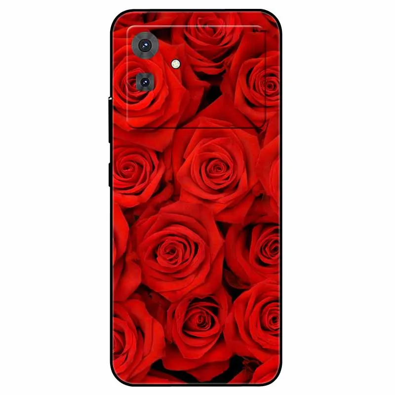 Floral Marble Silicone TPU Soft Phone Case with Cool Print Design