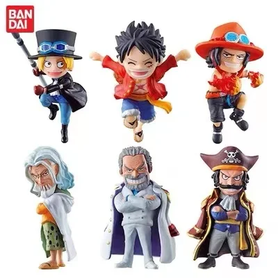 Bandai Genuine One Piece Devil Fruit Gashapon Monkey D. Rufy Gol> D-Roger Garp Anime Action Figure Toys