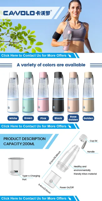 Generatore Portatile Di Bottiglie D'acqua Di Idrogeno, Capacità Di - Foto 12