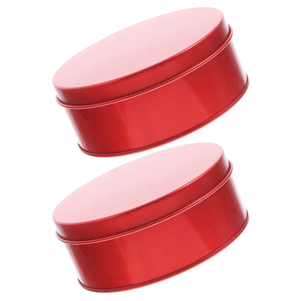 

2pcs Candy Packing Box Tinplate Cookie Tin Cookie Box Holiday Cookie Candy Box