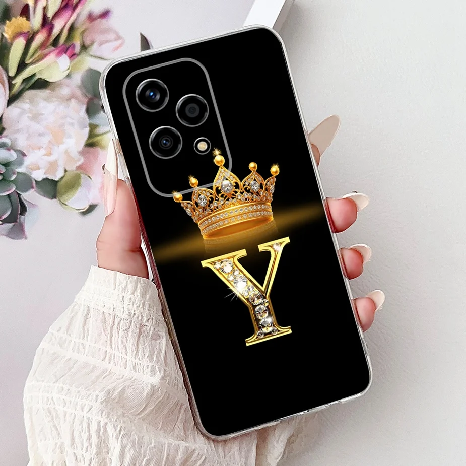 Luxury Fashion Crown Letters Clear Silicone Soft Slim Phone Case