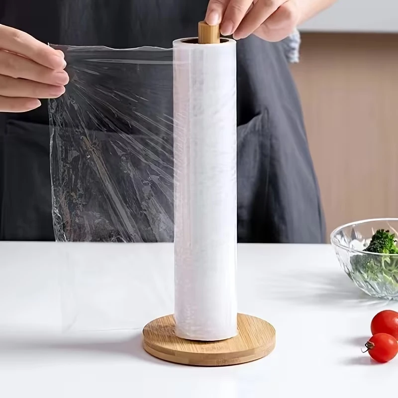 대나무 수직형 키친타월 홀더, 다용도 주방/욕실 정리함 (티슈, 랩 등)