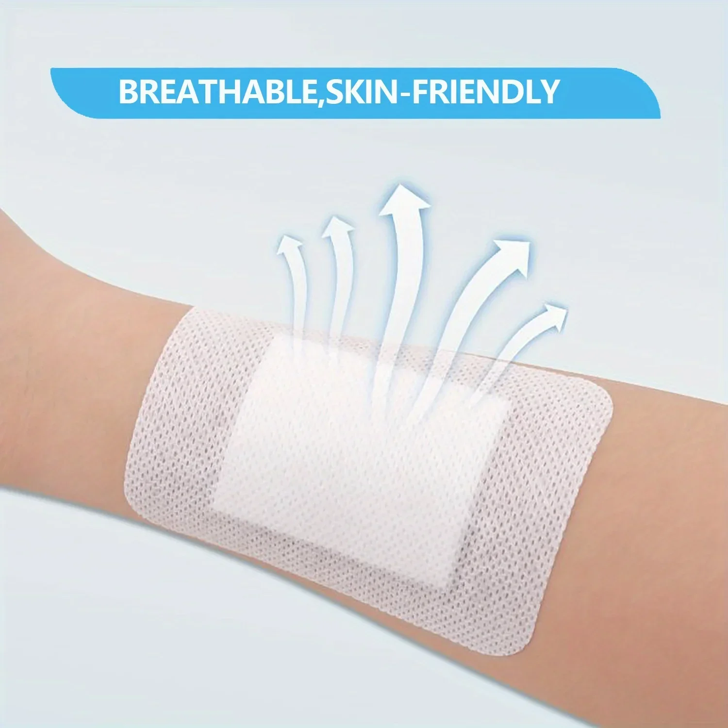 50PCS/Set 6 * 7cm Large Non-woven Medical Adhesive Wound Dressing Band Aid, Easy To Tear, Protective Gear, Household Application