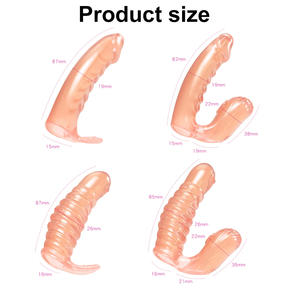 Finger Sleeves Clit Massager G Spot Vagina Stimulator Female Orgasm Masturbator Condom Adult Sex Toys Women Lesbian Couples