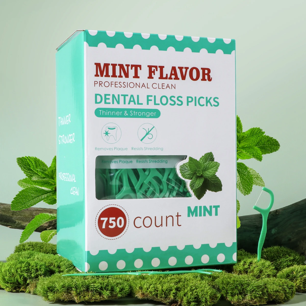 Mint dental floss stick - home portable disposable care dental floss stick - oral care - deep cleaning - interdental cleaning pr 3