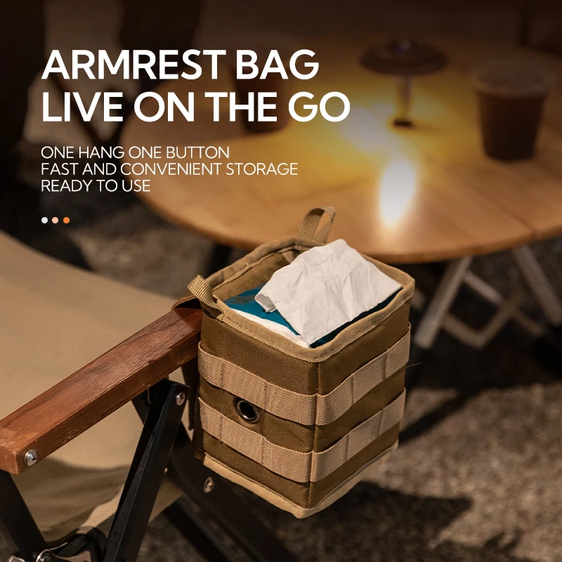 CAMPINGMOON BG-1212 Small Outdoor Camping Folding Chair Armrest Hanging Bag Picnic Thickened Polyester Storage Hanging Bag
