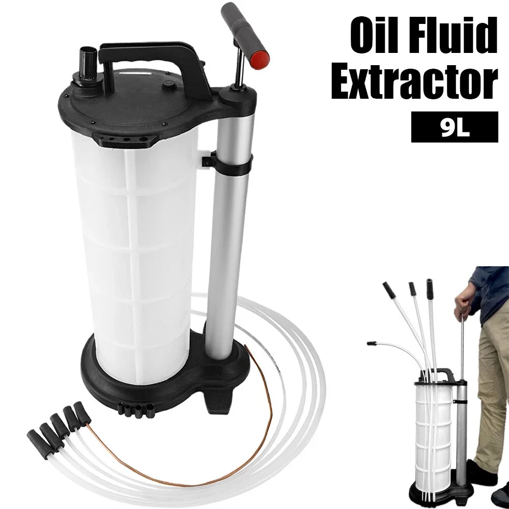 9L Fluid Extractor Manual Hand-Operated Car Brake Oil Changer with Hose Vacuum Fluid Oil Pump for Car Accessories