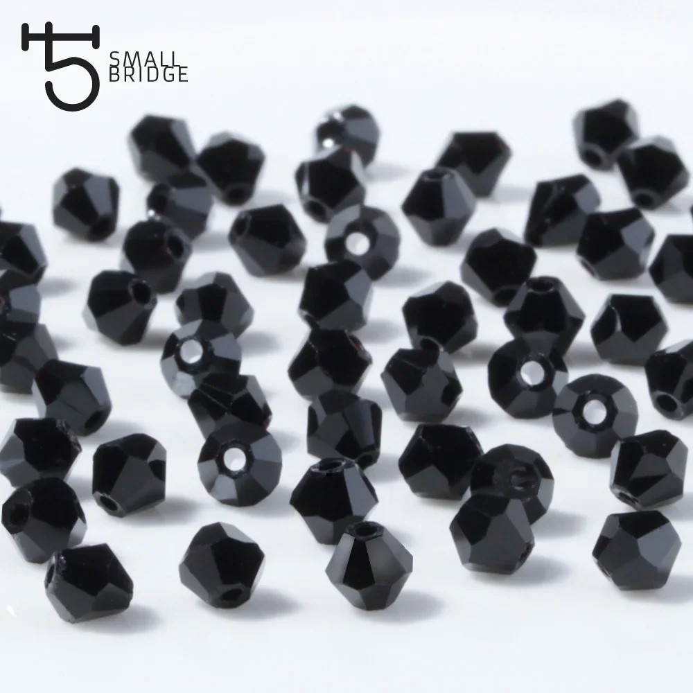 Crystal Beads 3mm Austrian Black Bicone Crystal Beads Material for Jewelry Diy Accessories Perles Faceted Spacer Glass Beads htt Z216