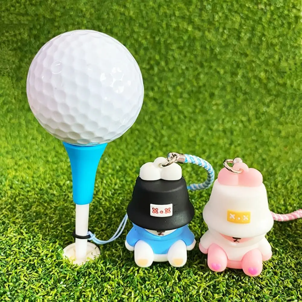 Plastic Cartoon Golf Rubber Tees Recyclable Replacement Fisherman's Bear Golf Tee Ball Holder Durable Golf Novelty Shape Tees