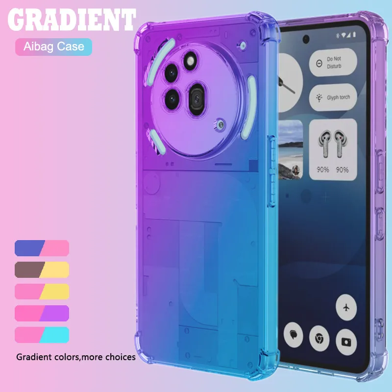 Gradient Airbag TPU Shockproof Protective Phone Case Cover