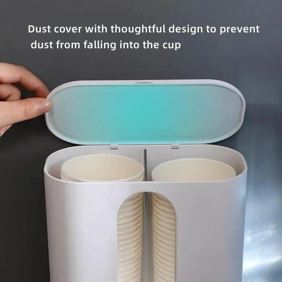 1 Pcs Household Disposable Cup Holder Automatic Cup Extractor Water Dispenser Water Cup Holder Punch Free Paper Cup Storage Rack