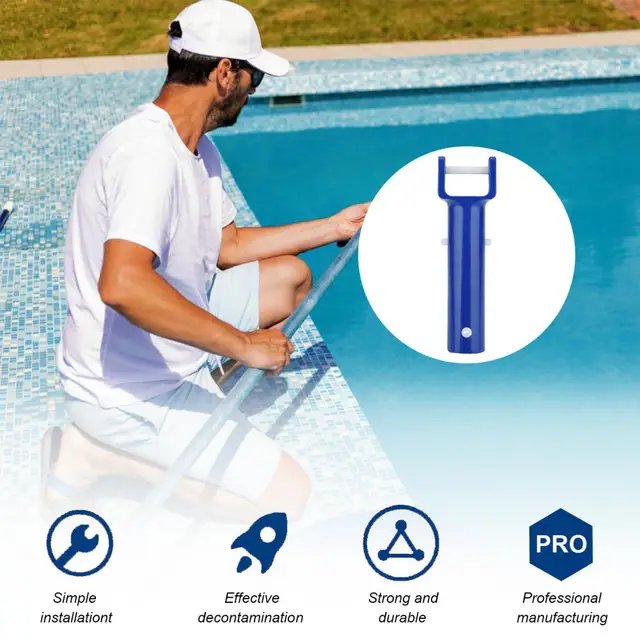 Medence Folttisztító V-Clip Fertőtlenítő Tartó Professzionális Pólus Csatlakozó Úszómedence Folt Távolítsa El Az Eszköz Részét