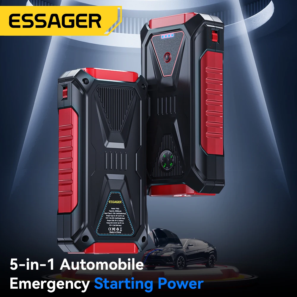 

Essager Car Jump Starter Power Bank Portable Car Battery Booster Charger 12V Starting Device Auto Emergency Start-up Lighting