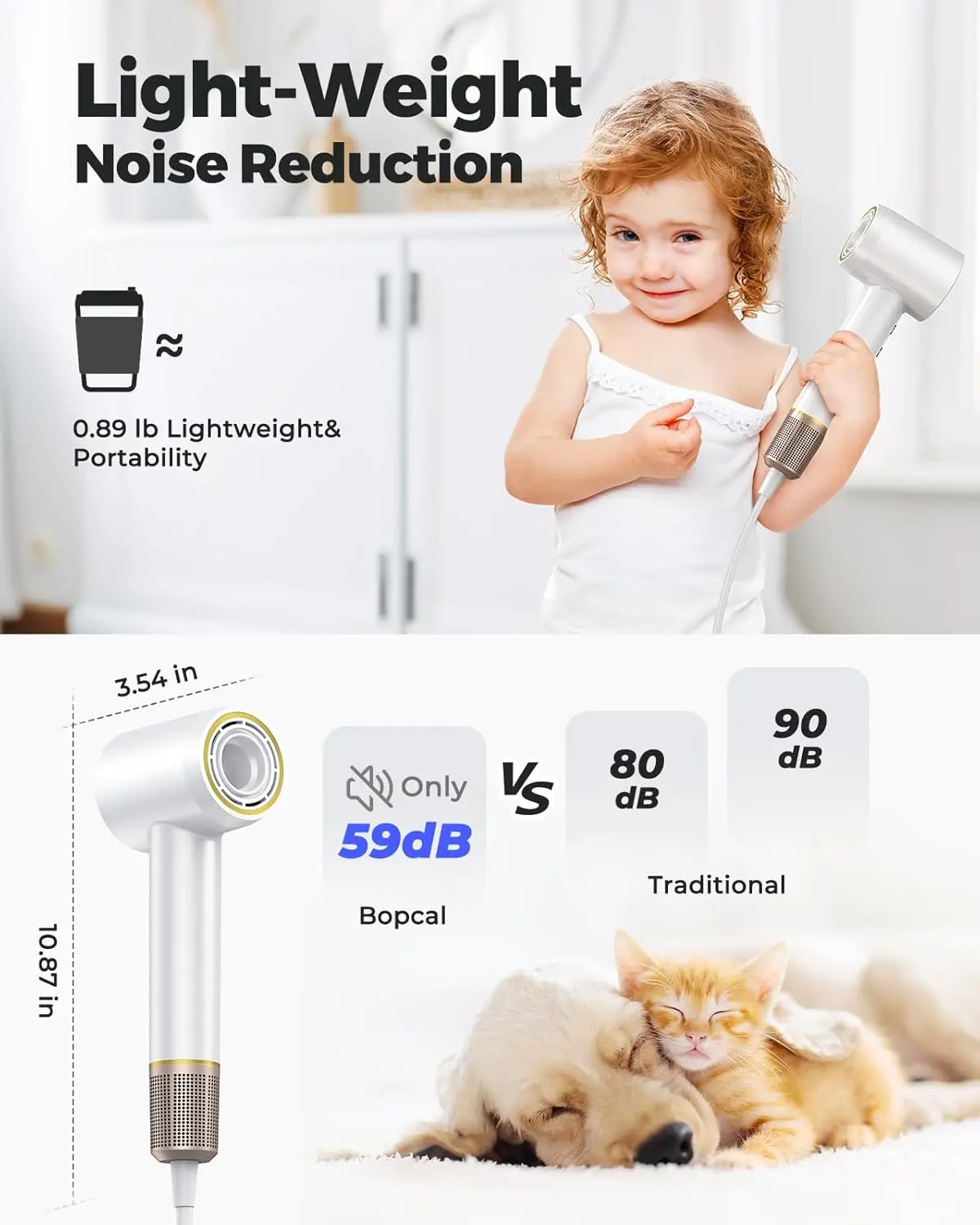 1600W Professional High Speed Hair Dryer 110000RPM Brushless Cold Hot blower Silent Touch Screen Home Hair Dryer Fast Dry 6