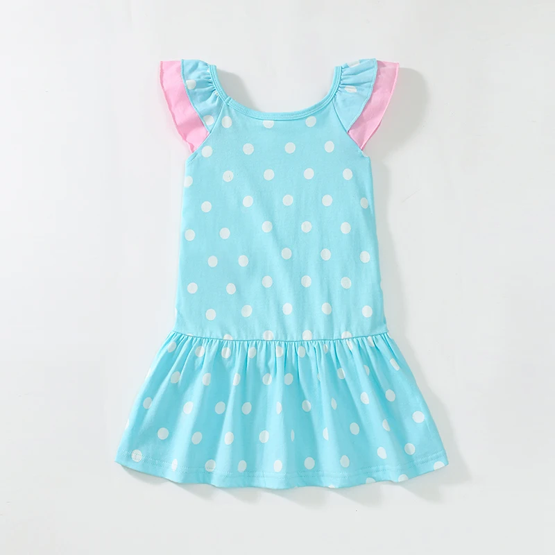 Children's Clothing Baby Girls 2025 Summer Cartoon Casual Flying Unicorns Princess Dresses Kids Clothes