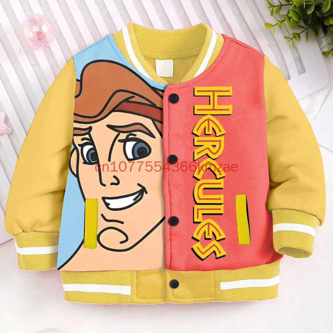 Disney Hercules Her Hero Baseball Jacket 3d Print Kids and Youth Coat Cartoon Streetwear Harajuku Bomber College Jacket