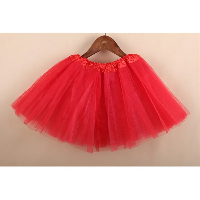 Girl Elastic Ballet Dancewear Tutus Mini Skirt For Birthday Party Dance 3 Layer Tulle Tutu Skirt for Kids Princess 2-8Y Girls 4