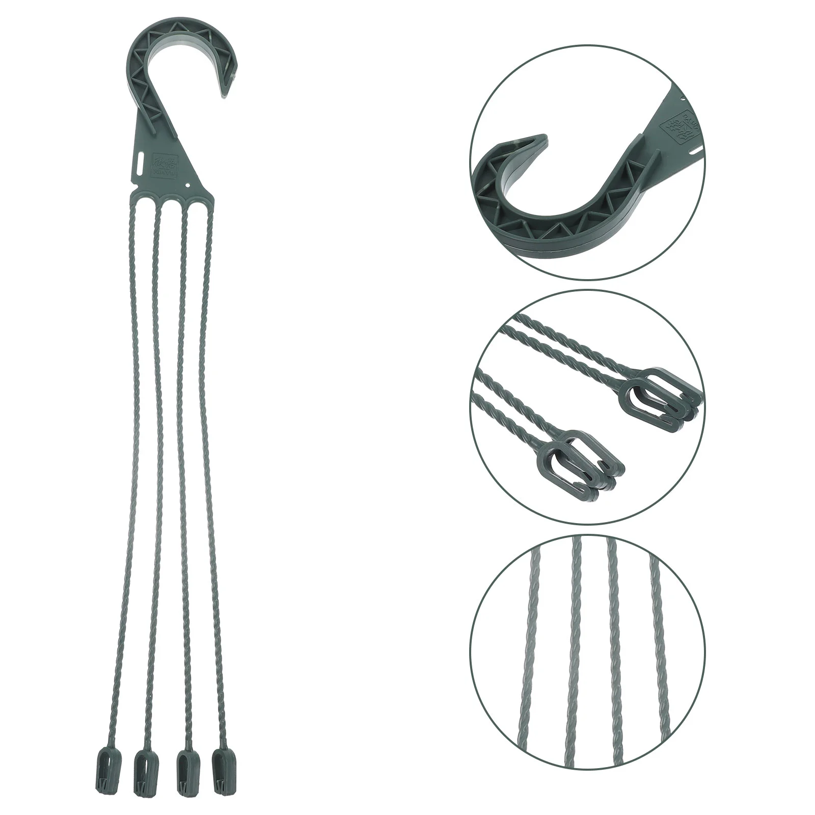 

5 Pcs Indoor Hanging Basin Hook Plants Flower Pot Outdoor Plastic Hooks For Garden
