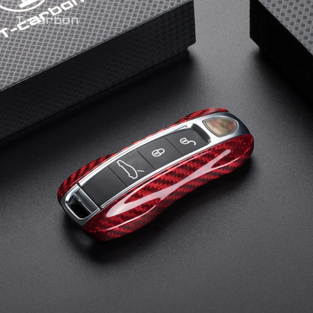 Coque Rigide Clé Télécommande Noire pour Porsche 911 Carrera 2012