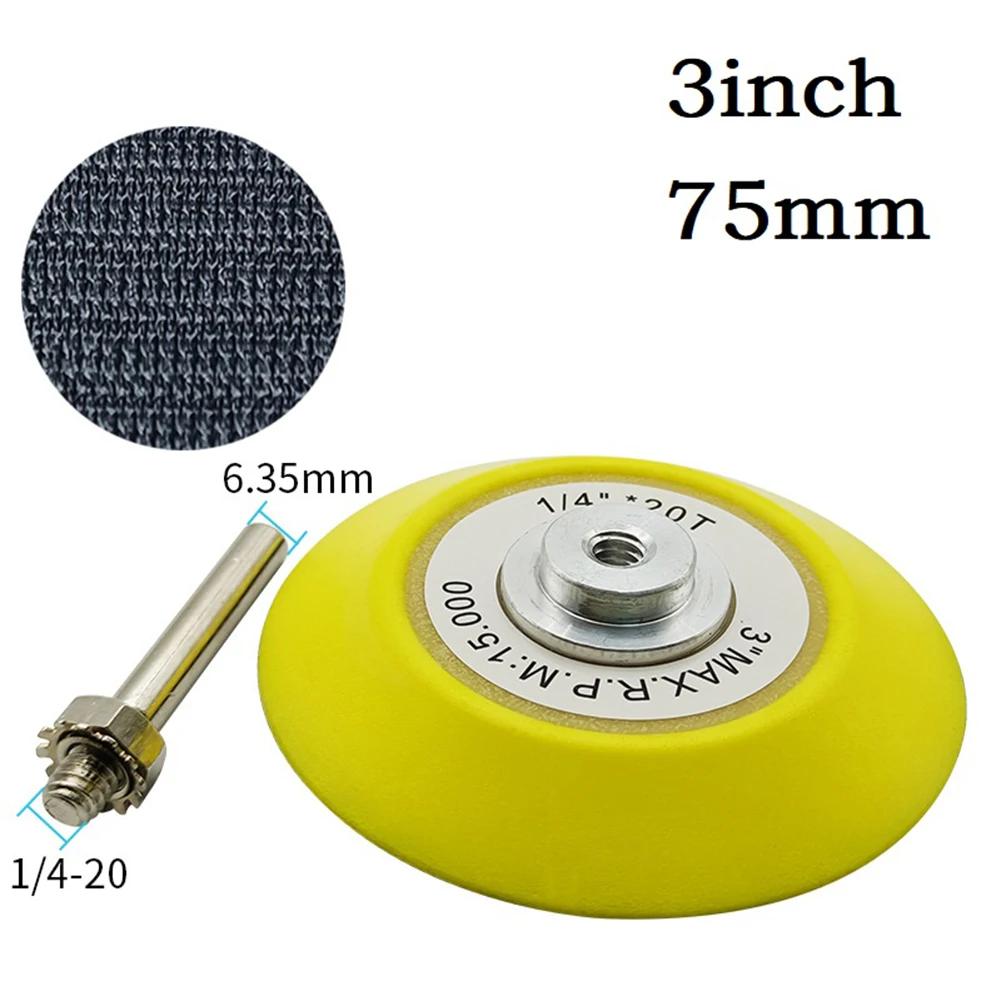 

3 Inch 75mm Polisher Sanding Pads Hook And Loop Backing Plates For Pneumatic Sander Polishing Disc Abrasive Tool