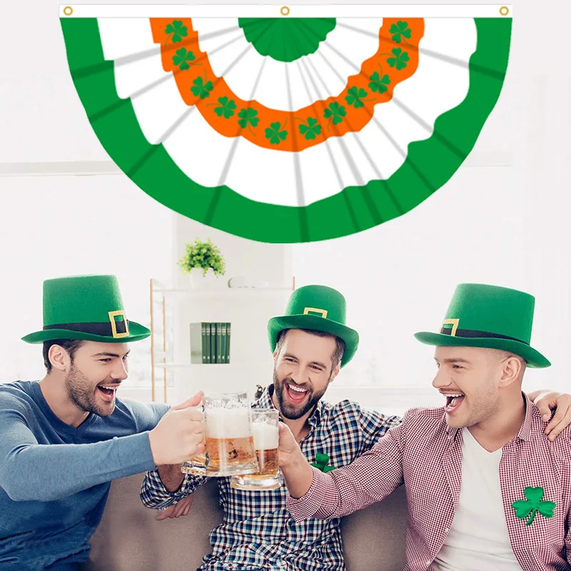 

Flagnshow 100% полиэстер День Св. Патрика Ирландия Irishman половина фотофлагов