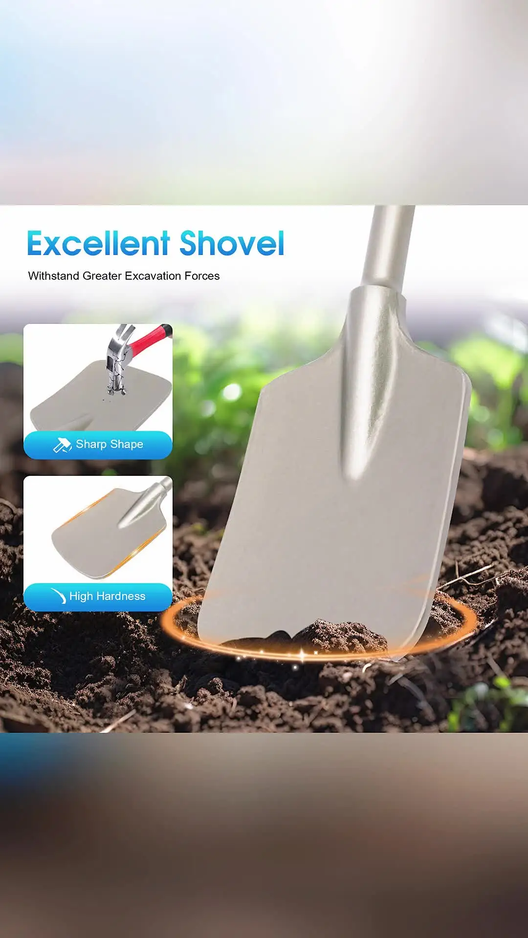 Jack Hammer - Set Di Punte Per Trapano A Percussione Da 30,5 Cm, Punta Piatta E Scalpelli A Punta Toro Per Demolizione E Demolitore Per Calcestruzzo