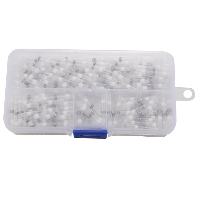 

200PCS 26-24 AWG White Solder Seal Wire Connectors , Heat Shrink Butt Connectors, Waterproof And Insulated Wire Terminal