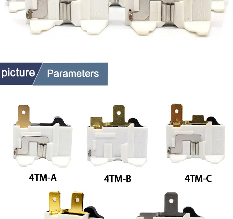 Description Picture 3 of item220V 110V Brass 4TM-D Refrigerator And Air Conditioner Overload Protector Relay Refrigerator Spare Parts