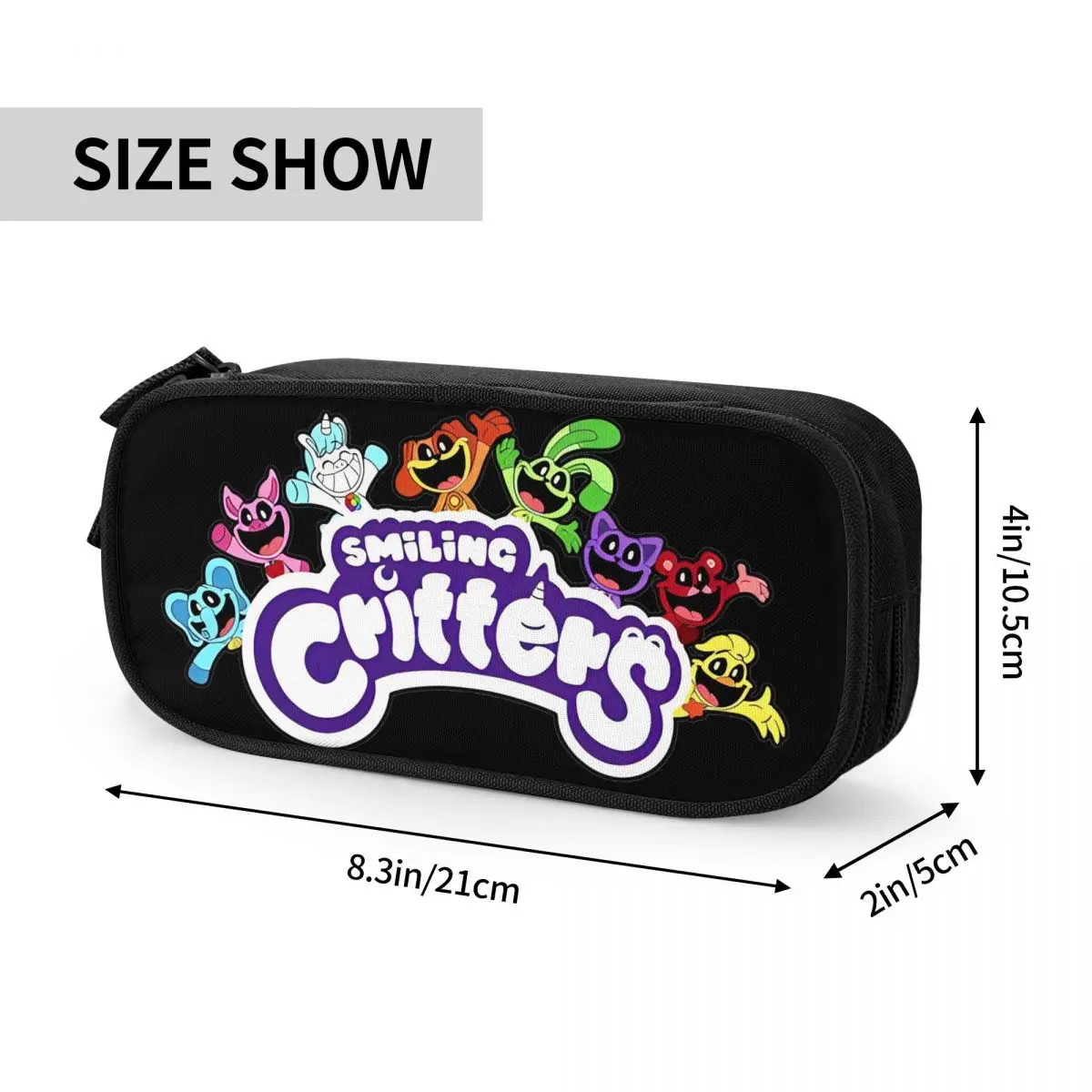 Game Smiling Critters Pencil Cases Cartoon Pen Holder Bags Student Big Capacity School Supplies Gift Pencil Pouch