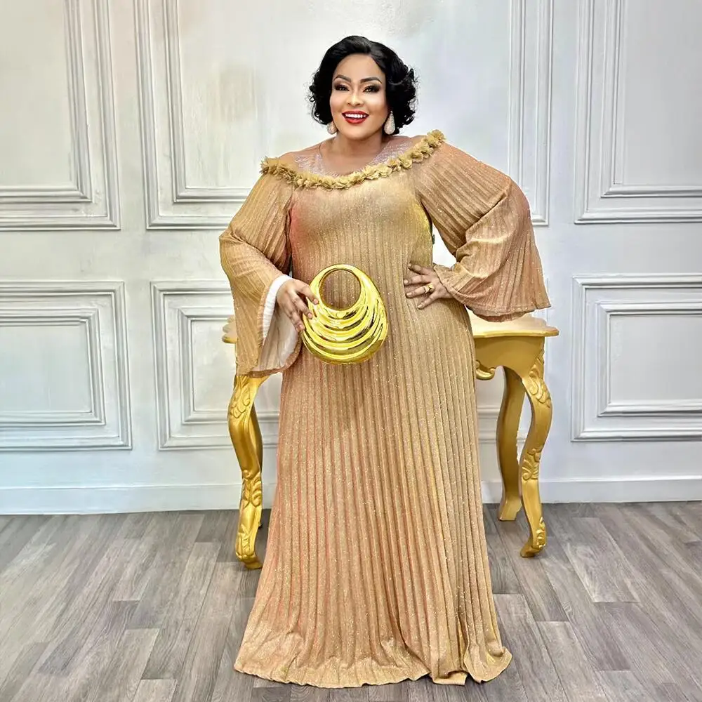 Luxury boubou dress UK| Two-piece African Maxi Outfit for Women | DerightFS