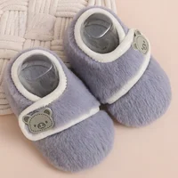 Autumn Winter Baby Floor Shoes Toddler Plush Walking Shoe Indoor Soft Sole Prewalker Cute Kid Home Slippers Comfort Casual Shoes 6