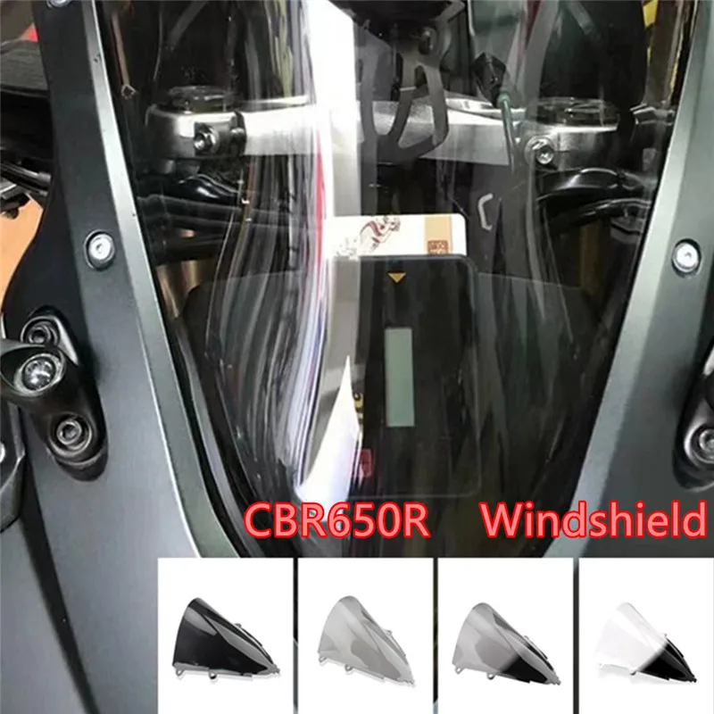 

Motorcycle Accessories Windshield For Honda CBR650R CBR 650R 2019 2020 2021 2022 Windscreen Wind Shield Smoke Black Spoiler