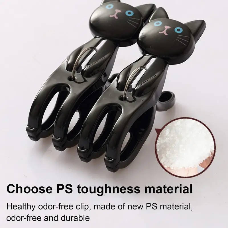 Clothes Clips Cat Shape Traceless Clips For Clothes Non Slip Cat Laundry Hangers Creative Pegs Clamps For Laundry Bathroom