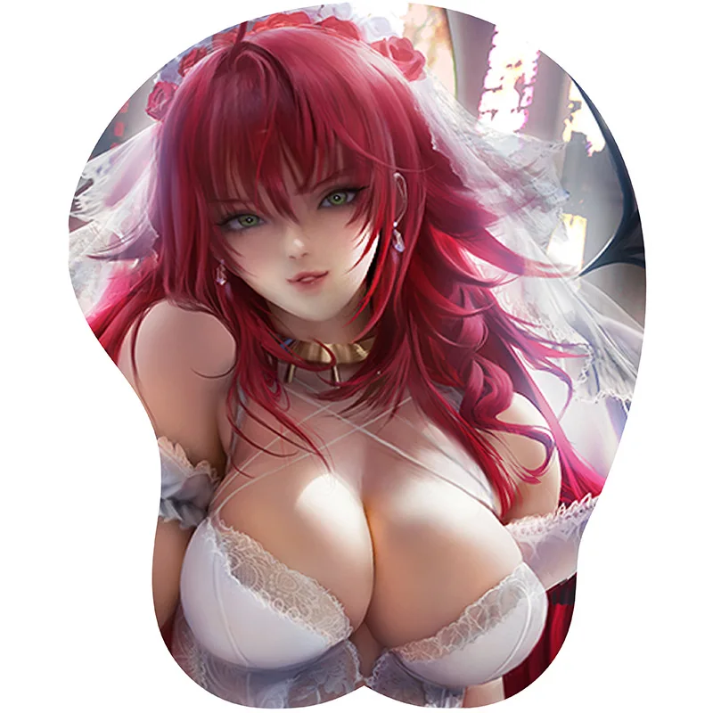 Soft Comfortable Silicone Wrist Guard 3D Mouse Pad Cartoon Beauty Breast Sexy Chest Hand Rest Mouse Pad with Wrist Rest Mousepad