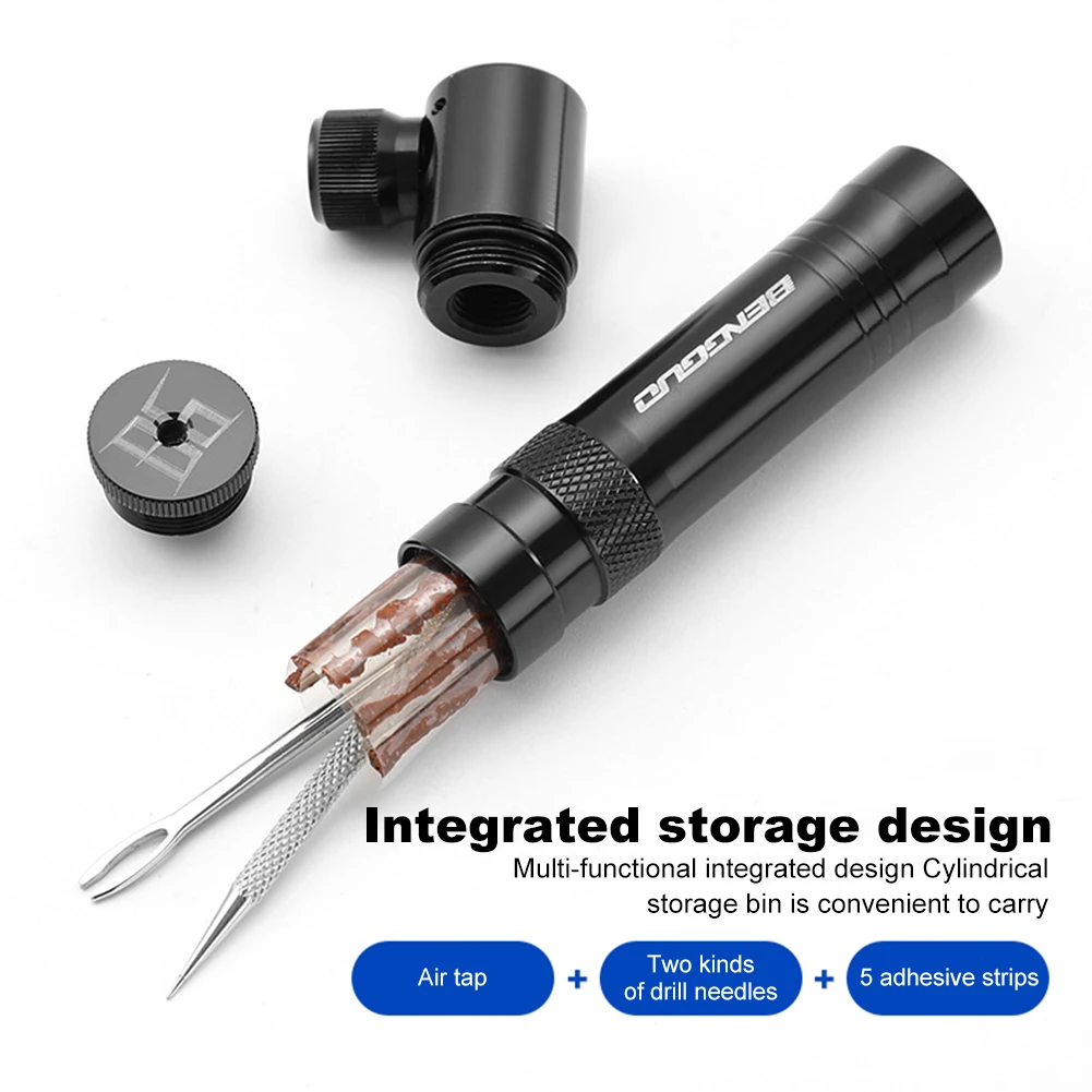 Aluminum Alloy CO2 Bike Tire Inflator with Tubeless Repair Kit