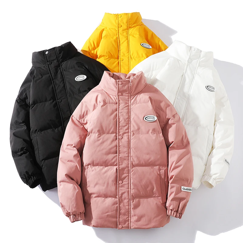 Winter Coats in a Variety of Classic Colors Solid Warm Bubble Jacket Korean Style Men Harajuku Warm Parkas Fashion Puffer Jacket