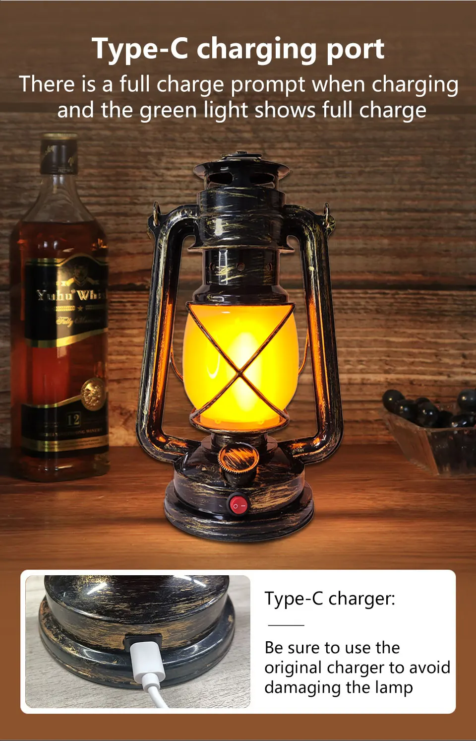 Description Picture 4 of item1 Pack Quaint Mini Lanterns Vintage Candle Light Decor Perfect for Halloween Western Parties Christmas Tree Hanging Charm