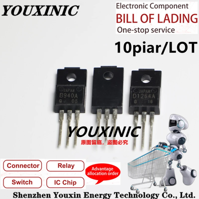 

YOUXINIC 100% New Imported Original B940A D1264A 2SB940A 2SD1264A TO-220F power Amplifier, Tube