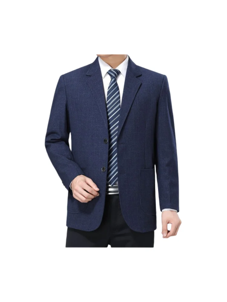 Description Picture 2 of item2101 Double breasted suit for men slim-fit Korean wedding groom formal dress Yuppie handsome striped suit jacket